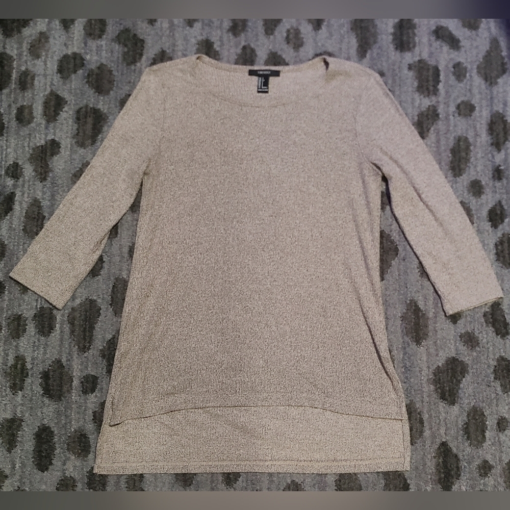 Forever 21 Tan Knit Sweater sz S